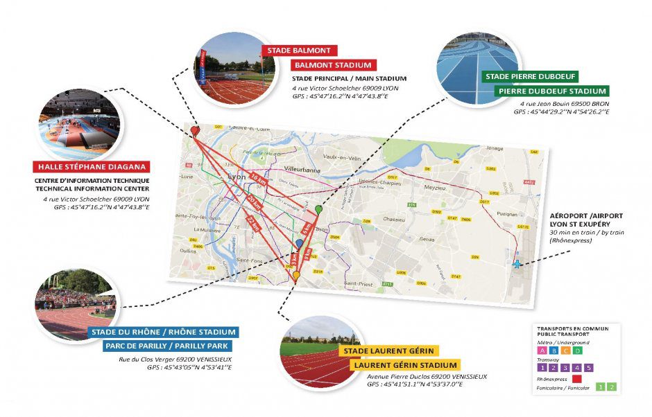 carte des stades