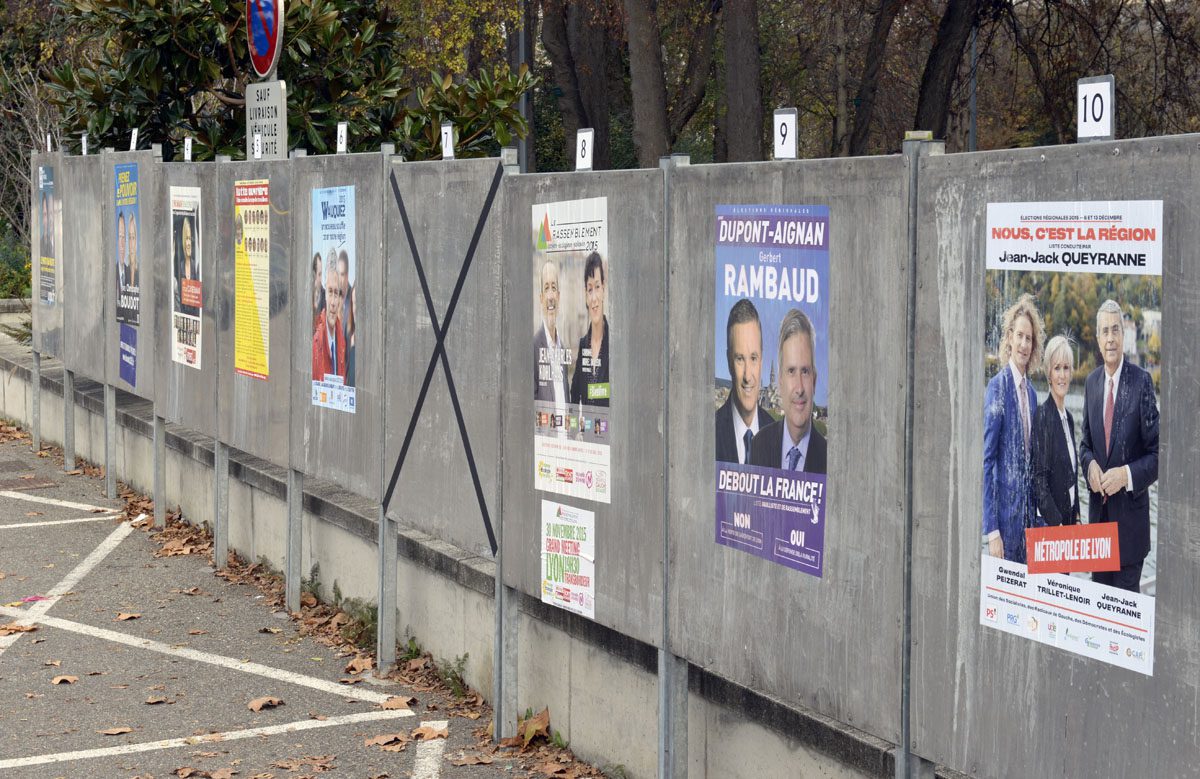 panneaux electoraux Regionales 6 dec. 2015