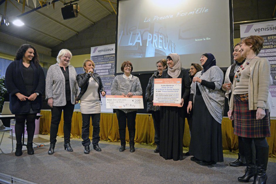 Ouverture du Festival Essenti'elles par M.Picard à la salle Irène-Joliot-Curie, e 8 mars 2016