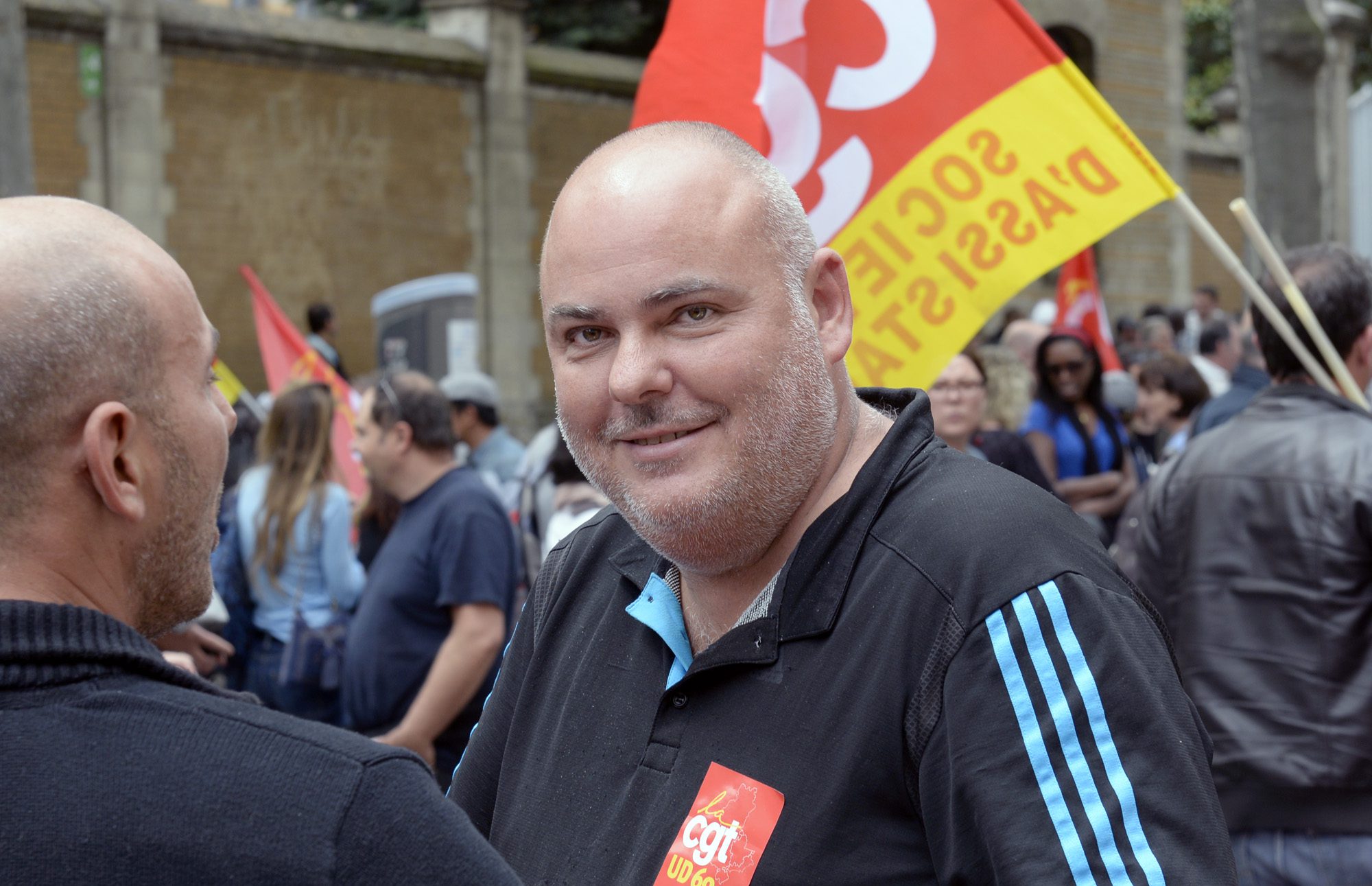 manif. contre la loi travail (El Khomeri) le 26 ami  Lyon. Manufacture  Bellecour avec incidents place du Pont De Gea, CGT Rexroth