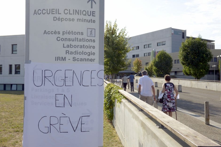 Grève au service des urgences  l'hpital.GHM les Portes du Sud