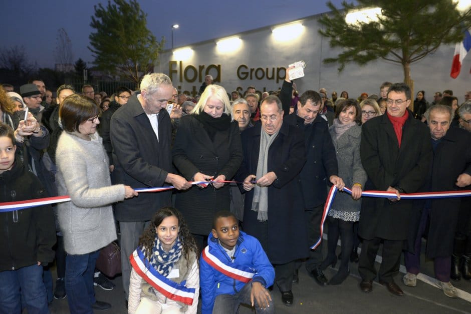 Inauguration de l'cole Flora-Tristan 29 nov.2016. par M.Picard, maire, M.Delpuech Prfet de Rgion, Pierre Abadi Vice Pdt de la Mtropole de Lyon, et Ph.Couturaud, inspecteur d'Academie. Avec R.Castro architecte