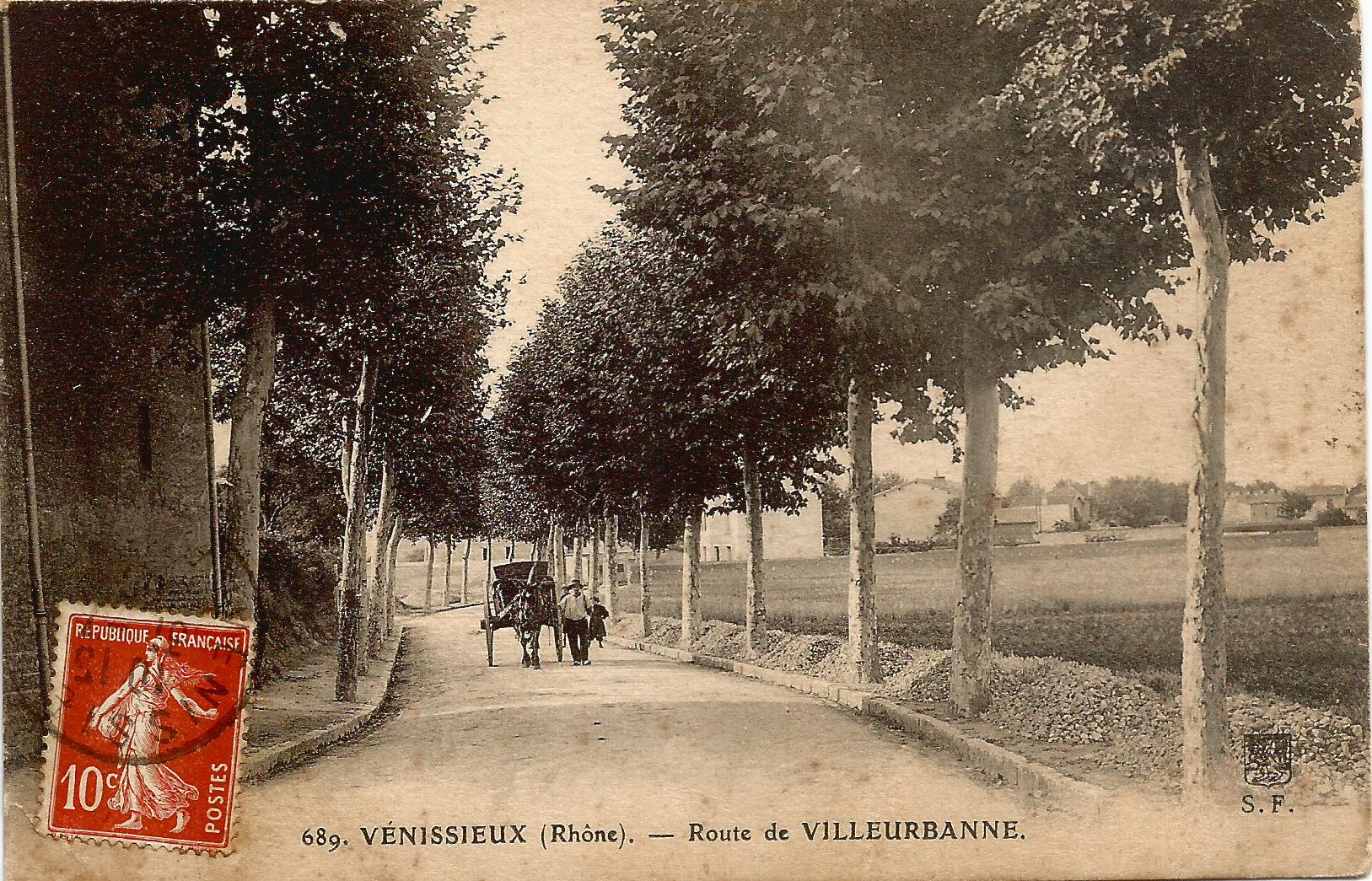 Vénissieux route de Villeurbanne 1908