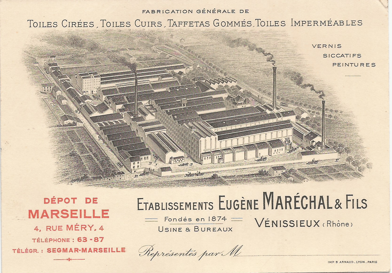 Usines Maréchal à Vénissieux, années 1910-1920