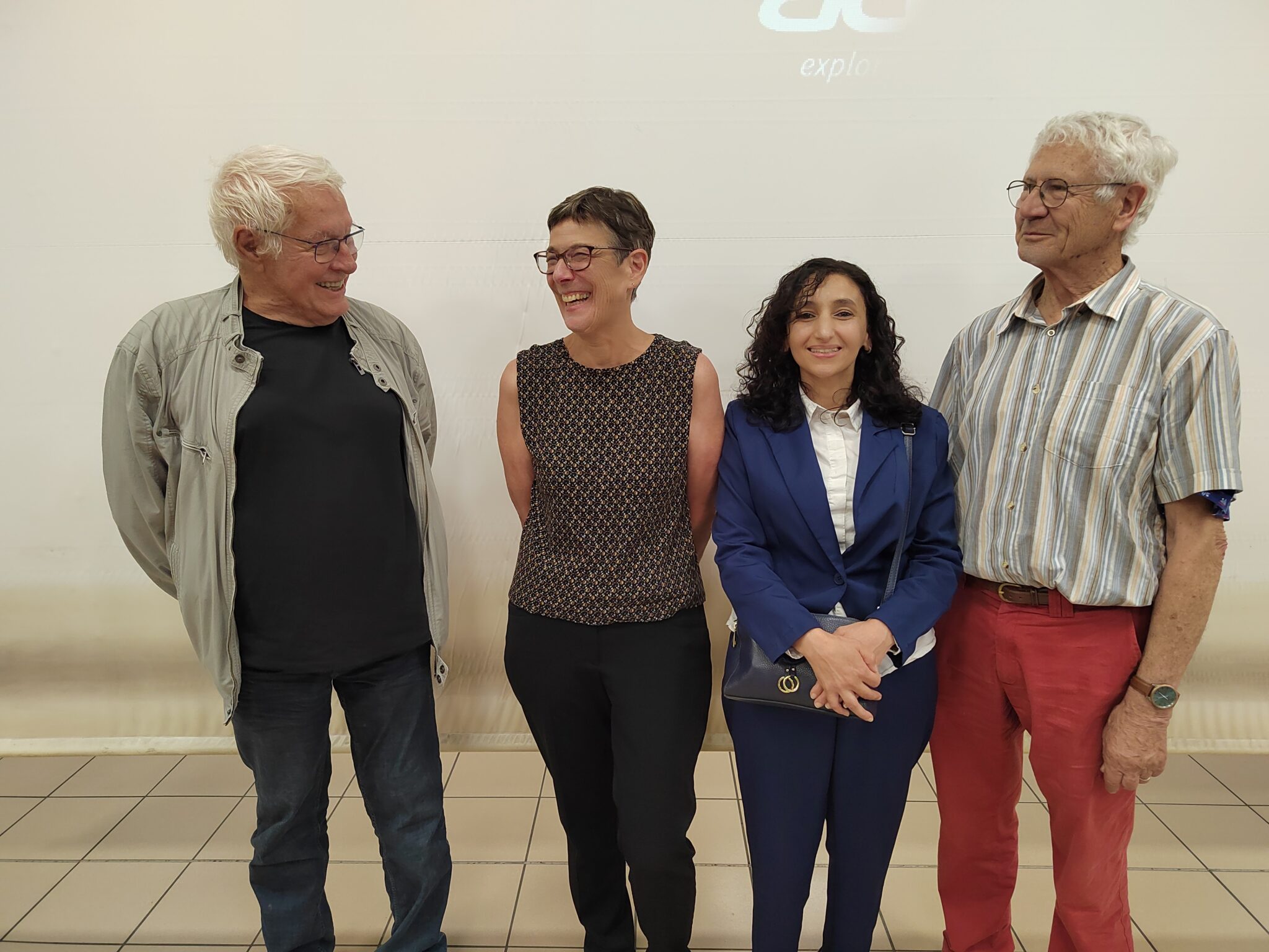 Michèle Baicchi (présidente) et Samia Hachemi (directrice), entourées de deux cofondateurs, Marc Plotton et Henri Jacot.