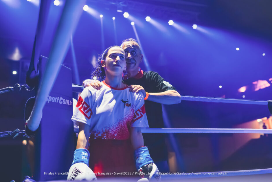 Linda Seddik Khodja et son entraîneur, Rafik Chergui