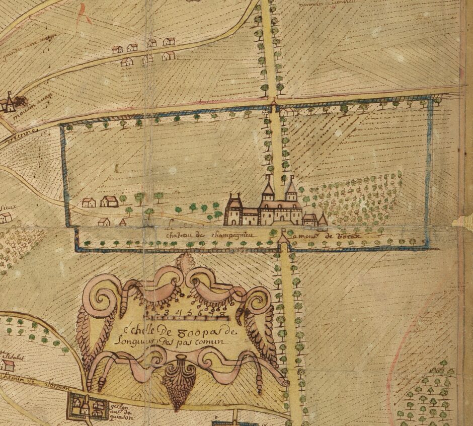 Détail du plan de La Guillotière, dressé en 1702 - Cliché Archives municipales de Lyon, cote 2 S 13